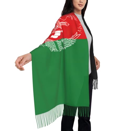 Flag of Afghanistan Tassel scarf wraps women's shawl wraps men's scarf comfortably warmth costume4