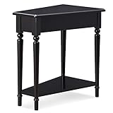 Leick Home Coastal Notions Side Wedge Table, Swan Black