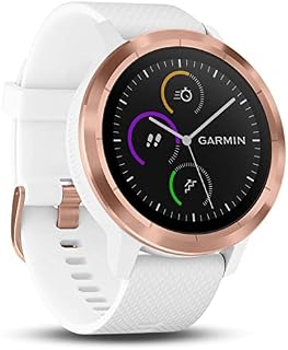 Garmin vivoactive 3, WW, White/Rose Gold Silicone (Renewed)