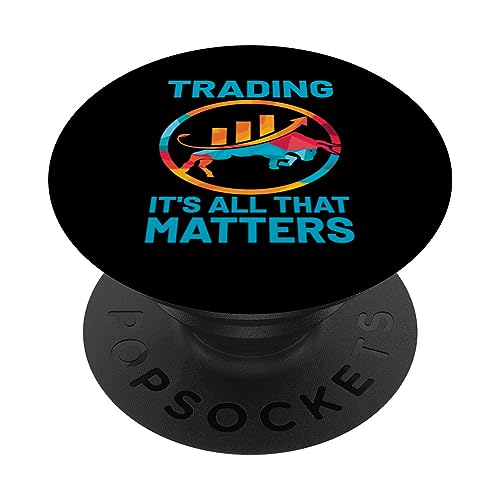 Trading That Matters Shares Stock Exchange Stock Trading PopSockets Swappable PopGrip, Black