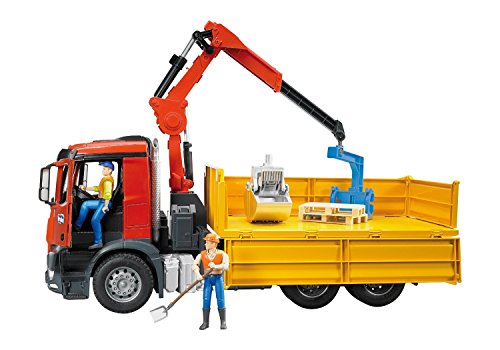 Preisvergleich Produktbild bruder 03651 03651 arocs-Bau-LKW mb mit Einem kran und 2 pa