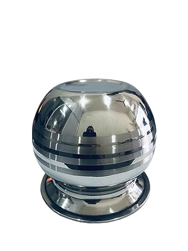 Gavya International Stainless Steel Pooja Lota Kalash Lota Utensil Vessel Temple Pooja Kalash for karwa chauth Pooja Hindu Festival Puja (No.- 9) Capacity - Image 3