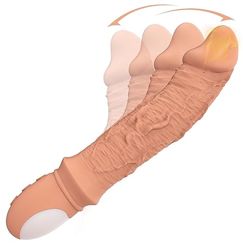 Flexible Adult Tool for Women Today Realistic Quiet Adult Toys Powerful Quiet 10 Modes Pleasure Toys for Women Soft Sensory Wand Quiet Handheld Electric Bullet Tool for Girlfriend (Flesh Color)