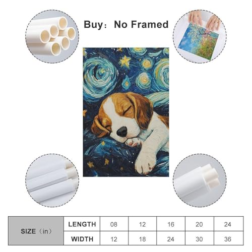 Lienzo de Beagle para amantes de los animales y decoracion afectiva 2