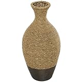 Deco 79 Bohemian Seagrass Amphora Vase, 10'' x 10'' x 21'', Brown (082413)