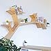 Admir Decoración árbol En Forma De Estantería para Libros Montado En Pared, Madera Estante De Pared Flotantes Estante De Almacenamiento Fondo Sofá Pared De La TV Fondo-47inch