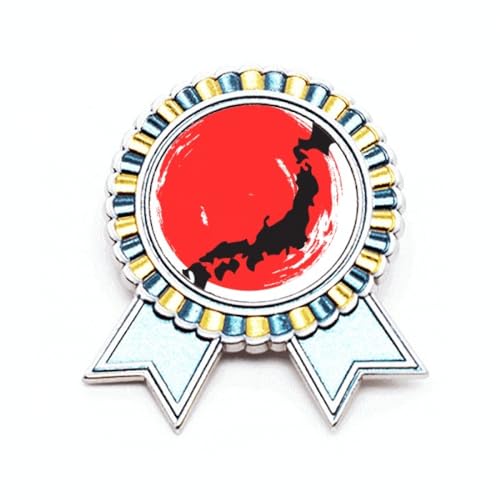 Broche carte du Japon Art déco pour sublimer une veste de costume ou un manteau en métal