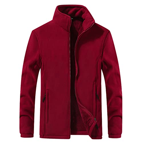 TienNew Homme Veste En Molleton Polaire Entièrement Zippé Veste épaissie coupe-vent et chaude Veste d'extérieur Grande Taille S-7XL Cover