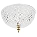 Clip-on Light Shade - Diamond Cut Acrylic Dome Lightbulb Fixture - 11 inch