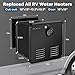 RV Tankless Water Heater, 55000 BTUs Instant Hot Water Heater with 15 x 15 inches Door & Remote Controller, DC B0D17KXK1B：12V MAX 3.9GPM, Propane Gas Power Technology, Compatible with All RVs(Black)