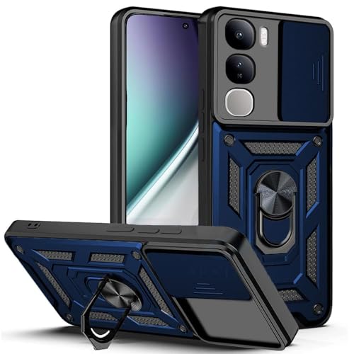 Image of AIBEX Back Cover for Vivo Y300 5G | D10 Tough Armor Case | Sliding Camera Shield | 360 Protection | Kickstand Ring Holder | Military-Grade Shockproof Bumper Case