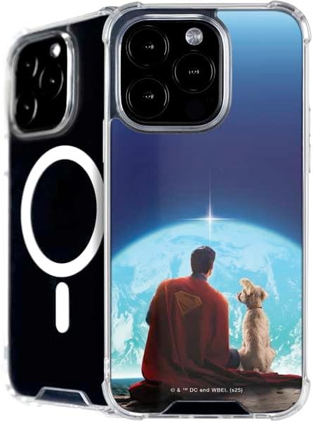 Skinit Phone Case Compatible with MagSafe iPhone 16 Pro - Officially Licensed DC Comics Superman Comic Pattern Logo in Red Design