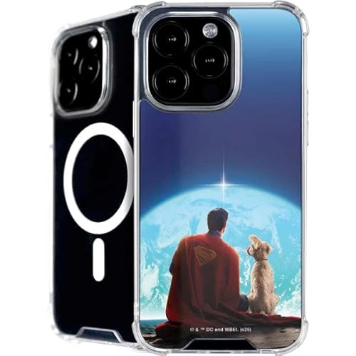 Skinit Phone Case Compatible with MagSafe iPhone 16 Pro - Officially Licensed Superman 2025 Superman & Krypto Watch The Earth Design