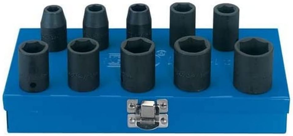 Draper 33668 1/2 Inch Square Drive 10 Piece Impact Socket Set by Draper