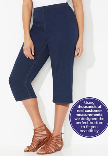 Catherines Women's Plus Size Everyday Denim Pull-On Capri2
