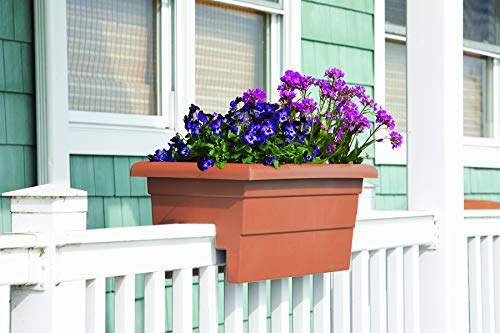 WINDOWBOX 24 inch Countryside Railing Planter Color: Terra Cotta