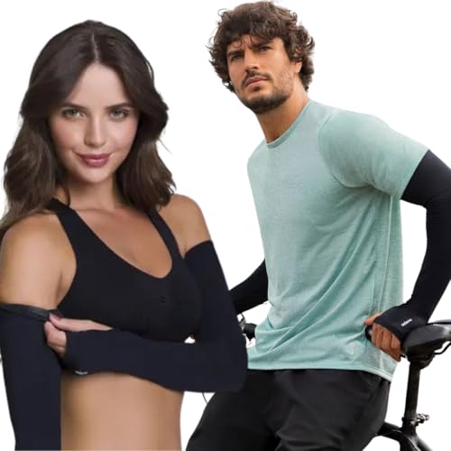 Manguito Selene Uv50+ Com Abertura Para Dedos E Silicone | Preto | P