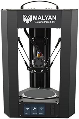 MALYAN M300 Mini Delta 3D Printer - Fully Assembled FDM 3D Printers for Kids and Beginners, Free Sample PLA Filament and MicroSD Card Preloaded with Printable 3D Models, Printing Size 110x120 mm