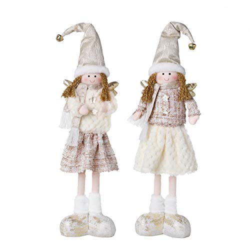 Valery Madelyn 2Pcs Adornos De Navidad Figuras Ángel, Decoraciones Muñeca de Navidad...