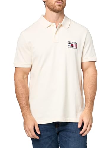 Image of Tommy Hilfiger Men's Short Sleeve Polo Shirts in Regular Fit With Stretch and Organic Pique Cotton