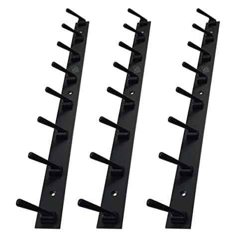 PROMIXO Stainless Steel 8 Pin Black Cloth Hanger Wall Mounted Bathroom Cloth Hanger,Coth Wall Hook,Door Hooks Rail for Hanging Keys,Clothes,Towel (Pack of 3) (B0BHQXG7MV) Amazon Price History, Amazon Price Tracker