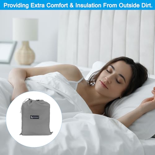 Sac de couchage léger PATIKIL pour literie d'hôtel et couchage d'appoint compact camping