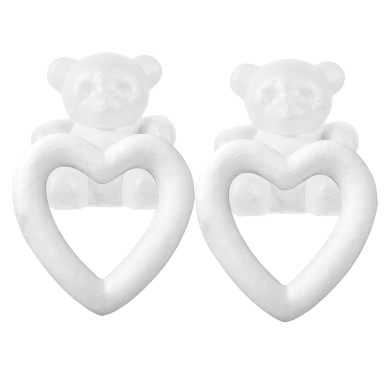 DOITOOL 3 Ensembles Modèles Mousse Ours À Décorer Kits Créatifs pour Bricolage Projets Artisanaux Mousse Blanche pour Activités Manuelles 4 Pièces * 3