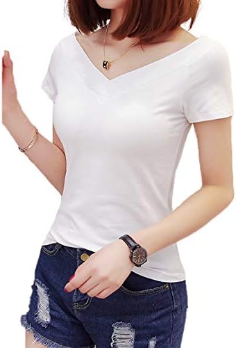 桜と倫 Vネック Tシャツ レディース クルーネック 長袖 厚手 カットソー ト 半袖 V