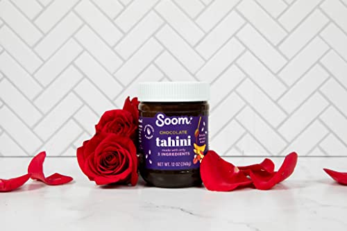 Soom Foods Chocolate Tahini Halva Spread 12Oz (Pack Of 2) | Silky Smooth Texture For Baking, Desserts, Hummus | Vegan, Nut-Free, Gluten-Free #TOP6