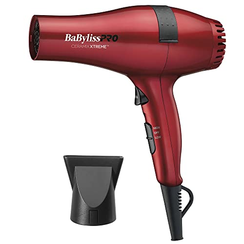 BaBylissPRO Ceramix Xtreme Sèche-cheveux en céramique, 1 , rouge