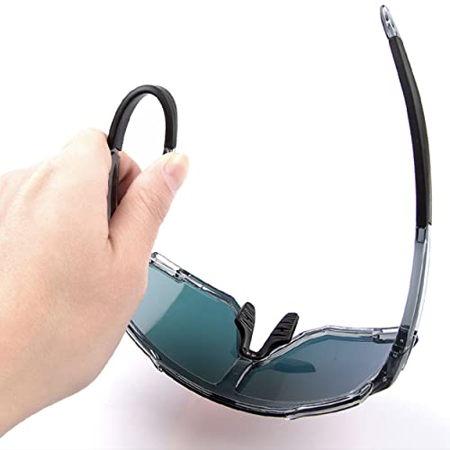 Lunette de sport solide et légère polarisée UV 400 homme femme avec 3 verres interchangeables pour le cyclisme, la pêche, le golf, la course + cordon + socle verre myopie (+ étui et pochette OFFERT) - Image 6