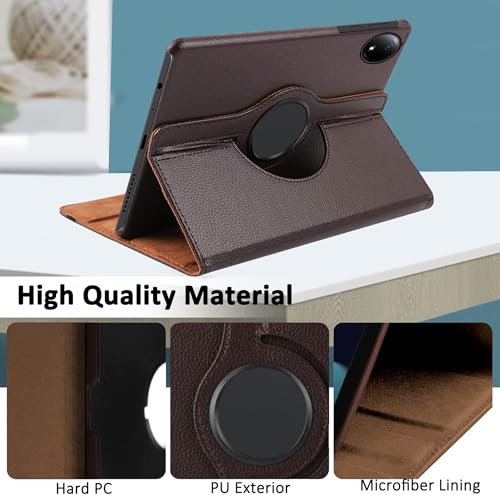 Image of TGK 360 Rotatable Smart Flip Case Cover for Redmi Pad SE 8.7 inch Tablet (Brown)