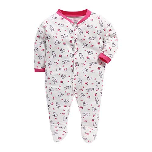 Image of Pooja Baby Rompers Sleepsuit Kid's Cotton All Over Print Night Suits Pack of 3