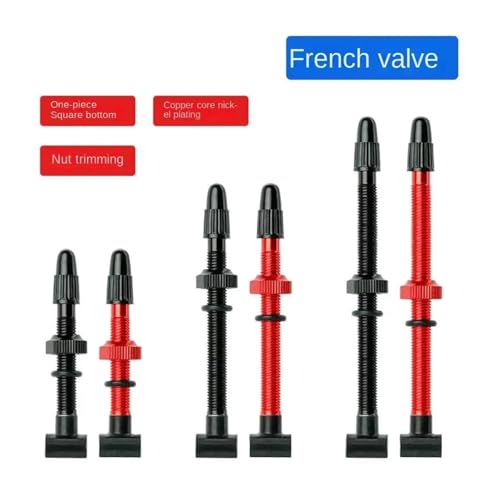 Tapas de válvula para bicicleta 45/60/80mm de aleación anodizada CNC para válvulas tubeless MTB y carretera miniatura 3