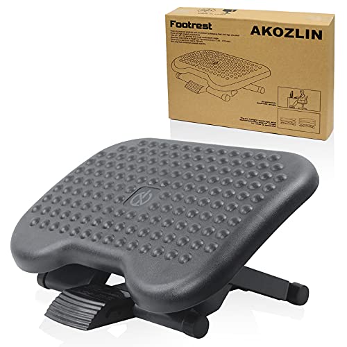 La Mejor Recopilación de Reposapiés los 10 mejores. 43 AKOZLIN Reposapiés de Escritorio, Reposapiés Ergonómico, Respaldo y Cuerpo, Ajustable en 3 Alturas para Debajo Del Escritorio, con Superficie de Masaje 44×33×10.5cm