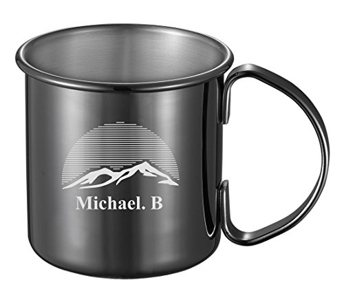 Personalized Visol Elise Gun Metal Finish Moscow Mule Mug- 16 Ounce
