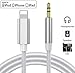 Produktbild Auto AUX Kabel für iPhone 11 Audiokabel Aux Kabel auf 3.5mm Premium Audio für iPhone 11 Pro/11 Pro MAX/XS MAX/XS/XR/X/7/7 Plus/8/8 Plus, iPad, Auto-Stereoanlagen, Lautsprecher, Kopfhörer-Silber