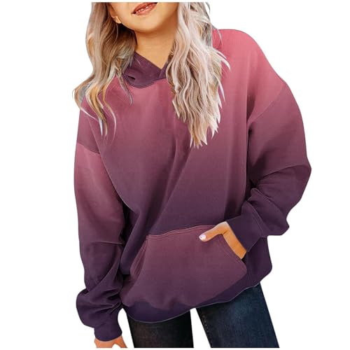 Oversized Hoodies For Girls Fashion Casual Fall Long Sleeve Tie Dye Printed Sweatshirts Big Kids Travel Pullover
