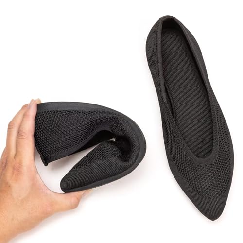 Image of Frank Mully Womens Pointed Toe Flats Knit Dress Shoes Comfort Women Shoes Softable