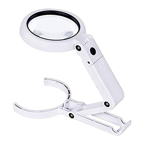 MSXBMSY Electronic Magnifier Lupa Veces 11 Veces USB Ocho Luces LED Soporte portátil Lectura de Escritorio Mantenimiento Lupa multipropósito
