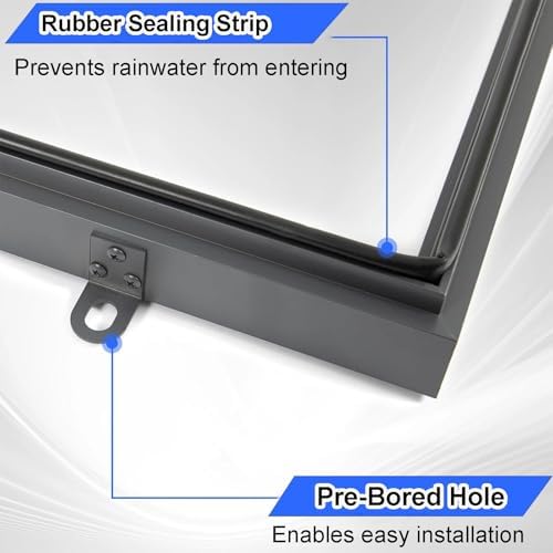 Galvanized Steel Roof Access Hatch - Powder Coated Attic Skylight Ventilation Door, Outdoor Maintenance Cover Plate (80x80cm/31.5x31.5in) for Easy Rooftop Access