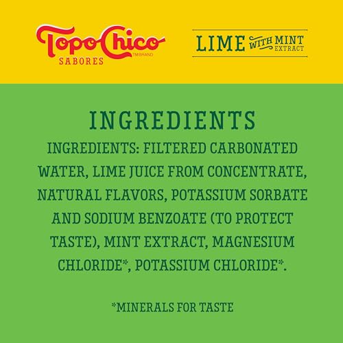 Topo Chico Sabores Lime with Mint Extract 12oz 8pk - Thumbnail 7