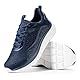 FitVille Extra Weite Laufschuhe Herren Walking Schuhe Atmungsaktive Sportschuhe Dämpfung Straßenlaufschuhe Bequeme Joggingschuhe Leicht rutschfest Turnschuhe,Marineblau,45,Weit