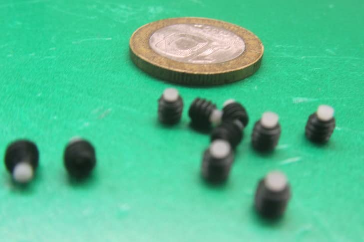 Black Oxide Finish Alloy Steel Nylon Tip Set Screws 6-32 x .125" Thread Length 10 pcs