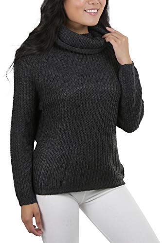 Image of ToBeInStyle Women's Classic Knit Fold Over Turtleneck Pullover