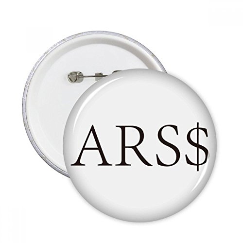 Pins Peso argentin badge rond bouton vêtements décoration 5 pièces