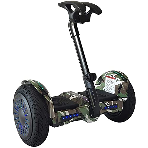 Smart Self Balancing Electric Scooter, Bluetooth APP Management Scooter Electric with LED Lights, Sport Mode and Easier to Ride, Electric Scooter for All People (Safety Upgrade) (Camo)