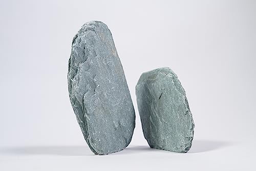 Image of LANDEN River Slate Stone Natural Rocks(18lbs, 3~9 inches,13pcs) for Aquariums, paludariums, Terrariums, Reptile, and Amphibian Enclosures Decorative of Stream's Caves and Caverns