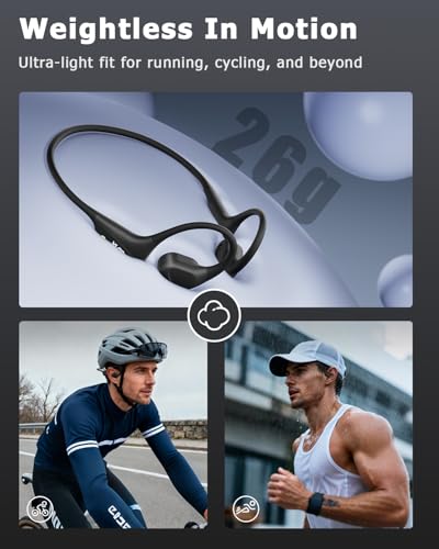 Bone Conduction Swimming Headphones - IP68 Waterproof, Open-Ear MP3 Headphones with 32GB Memory, Bluetooth 6.0 Wireless Sport Headset for Running & Cycling, 8H Playtime(Black, Standard) - Image 6