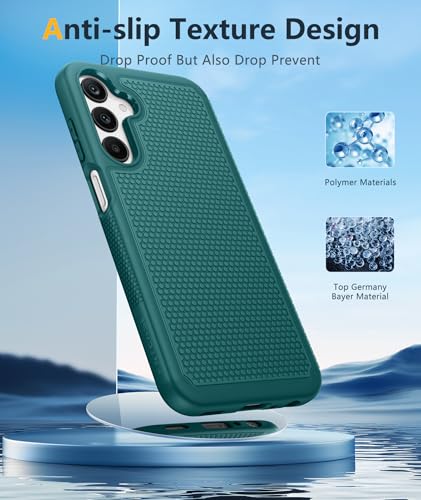 Image of FNTCASE for Samsung Galaxy A25 Case: Galaxy A25 5G Phone Case Dual Layer Protective Phone Cover Rugged Full Body Drop Protection Shockproof Phone Case (Green)